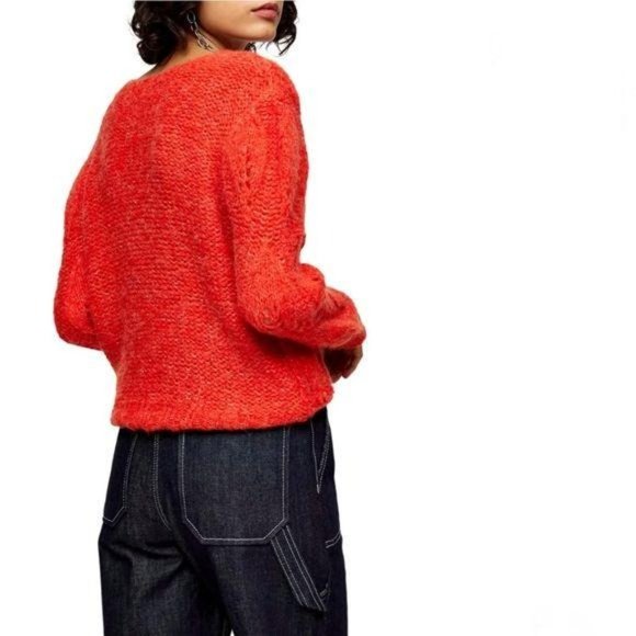 NWT Topshop Petal Pointelle Sweater size small - Picture 2 of 4